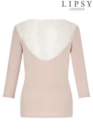 Lipsy Cowl Lace Back Top
